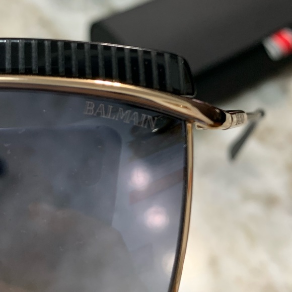 Balmain Upper Brow Bar Sunglasses BL2521 56mm 100% authentic - Picture 10 of 12